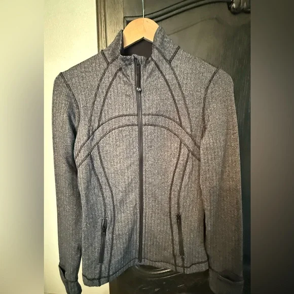 Define Jacket *Herringbone Heathered Deep Coal Black Size 8 Excellent Condition - Picture 2 of 5